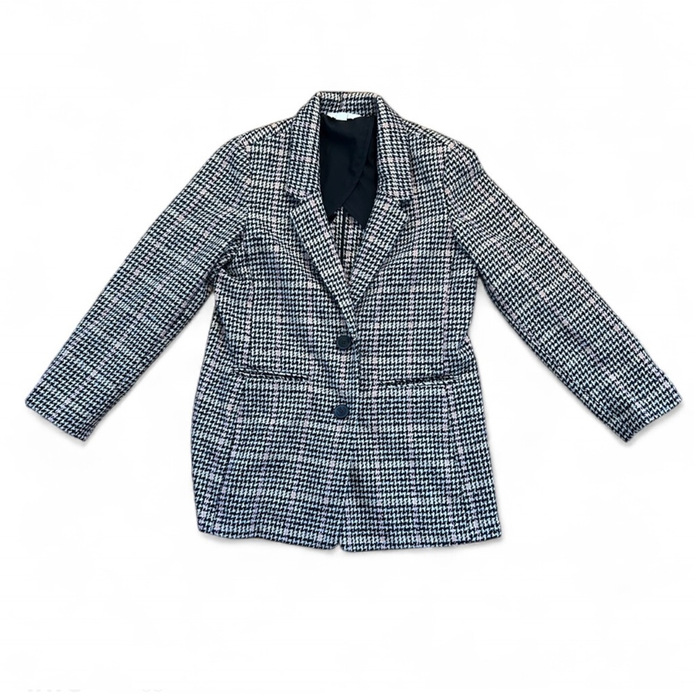 Old Navy Black White Houndstooth Women's Blazer Jacket
